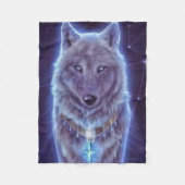 Mystic Wolf Fleecedecke (Vorderseite)