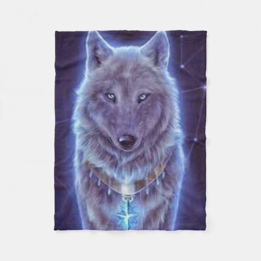 Mystic Wolf Fleecedecke (Vorderseite)