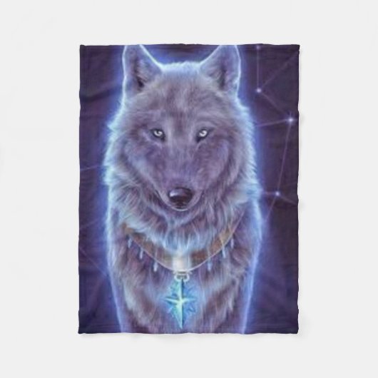 Mystic Wolf Fleecedecke (Vorderseite)