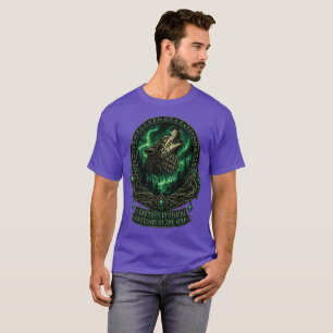 Mystic Wolf Norse Rune Celtic Fantasy Art T-Shirt