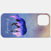Mystic Wolf Spirit Animal Glitzer Glam personalisi Case-Mate iPhone Hülle (Rückseite / Rechts)