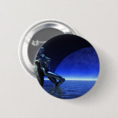 Mystic woman before blue moon button (Vorne & Hinten)