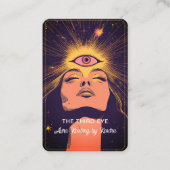 Mystic Woman Eye Dark Blue -Gold Visitenkarte (Vorderseite)