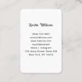 Mystic Woman Eye Dark Blue -Gold Visitenkarte (Rückseite)