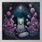 Mystic Woodland Arctic Fox | Fox Wall Print Poster (Vorne)