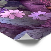 Mystic Woodland Lila Fairy | Fairy Wall Print Poster (Ecke)