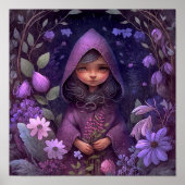 Mystic Woodland Lila Fairy | Fairy Wall Print Poster (Vorne)