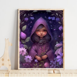 Mystic Woodland Lila Fairy | Fairy Wall Print Poster