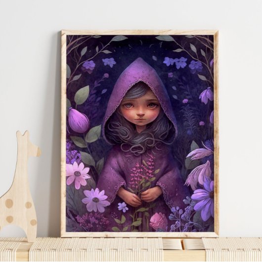 Mystic Woodland Lila Fairy | Fairy Wall Print Poster