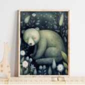 Mystic Woodland Sleepy Bär | Bärenwand Poster