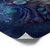 Mystic Woodland Tree Stump | Wall Print Poster (Ecke)