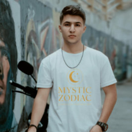 Mystic Zodiac Luxury Dark Purple Gold Astrology Sy T-Shirt