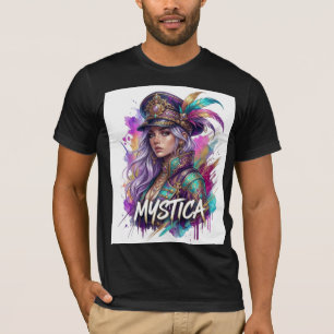 Mystica Fantasy Art T-Shirt Farbige Boho-Frau