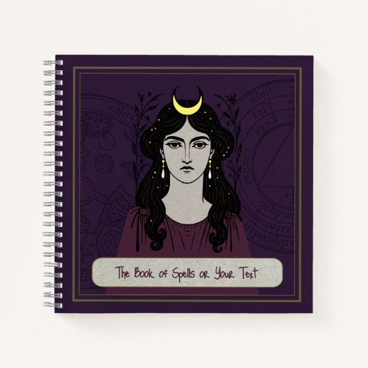 Mystical 8.5x8.5" Witch's Book of Spells Notebook Notizblock (Vorderseite)