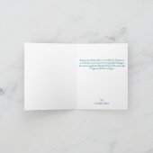 Mystical Abstrakt Aquamarin Coral Gold Vielen Dank Dankeskarte (Innenseite)