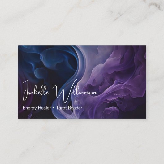 Mystical Amethyst Celestial Reiki Meditation Yoga Visitenkarte (Vorderseite)