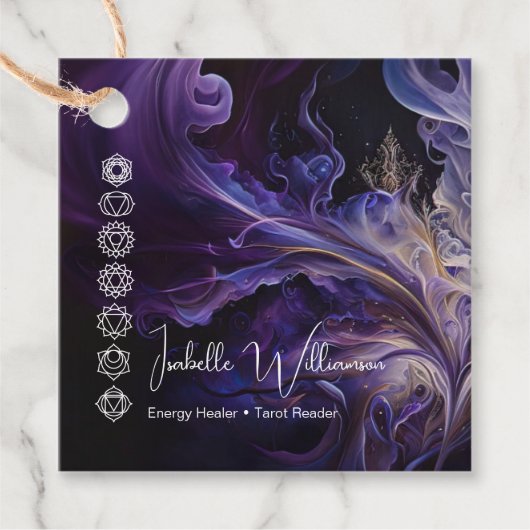 Mystical Amethyst Chakras Reiki Meditation Yoga Geschenkanhänger (Vorderseite)