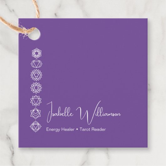 Mystical Amethyst Chakras Reiki Meditation Yoga Geschenkanhänger (Vorderseite)