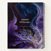 Mystical Amethyst Chakras Reiki Meditation Yoga Notizblock (Rückseite)