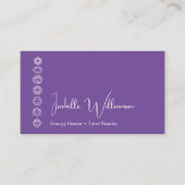 Mystical Amethyst Chakras Reiki Meditation Yoga Visitenkarte (Vorderseite)