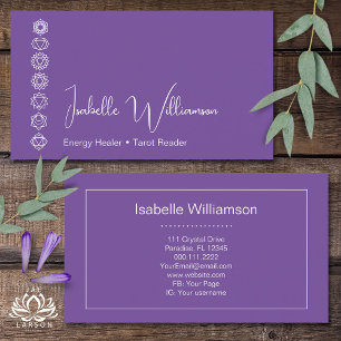 Mystical Amethyst Chakras Reiki Meditation Yoga Visitenkarte