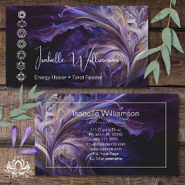 Mystical Amethyst Chakras Reiki Meditation Yoga Visitenkarte