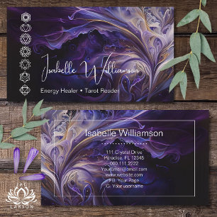 Mystical Amethyst Chakras Reiki Meditation Yoga Visitenkarte