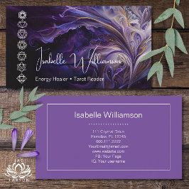 Mystical Amethyst Chakras Reiki Meditation Yoga Visitenkarte