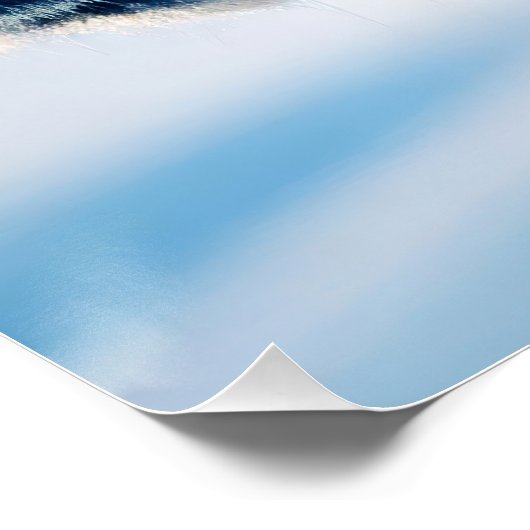 Mystical Arctic Wolf & Aurora Borealis Double Expo Poster (Ecke)