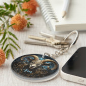 Mystical Aries Zodiac Artwork  Schlüsselanhänger (Vorderseite rechts)