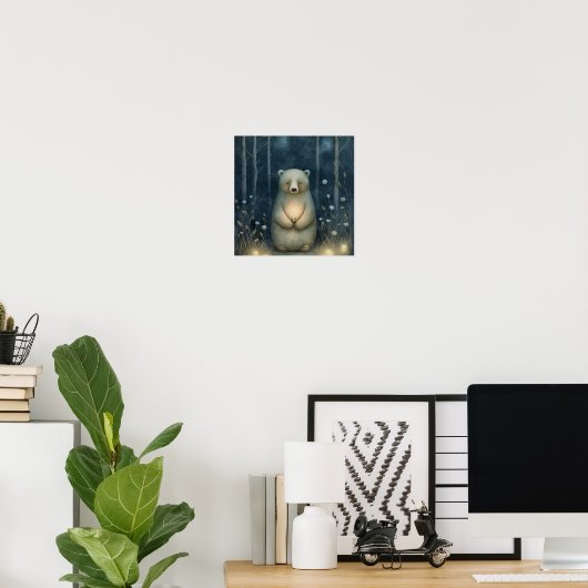 Mystical Bear Garden Print | Bärenprint Poster (Heimbüro)