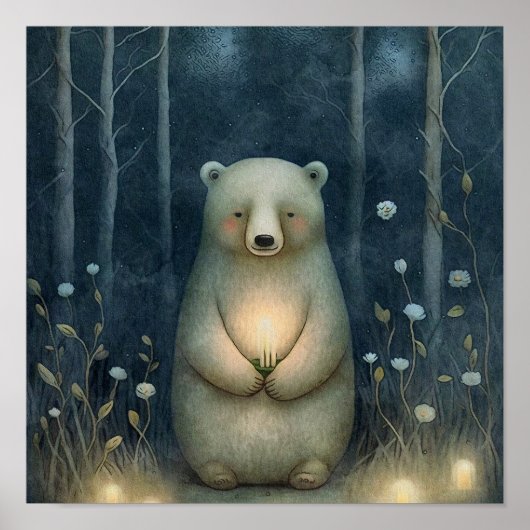 Mystical Bear Garden Print | Bärenprint Poster (Vorne)