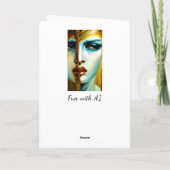 Mystical Beauty Golden Goddess Karte (Rückseite)