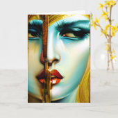 Mystical Beauty Golden Goddess Karte (Gelbe Blume)