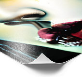 Mystical Beauty Golden Vampire Goddess Fotodruck (Ecke)