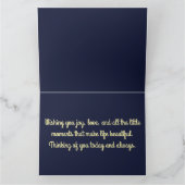 Mystical Black Cat Art Nouveau Karte (Innenseite)