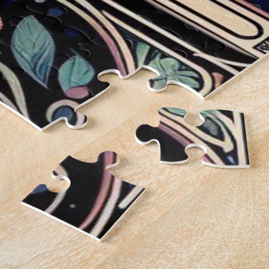 Mystical Black Cat Art Nouveau Puzzle (Seite)
