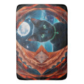 Mystical Black Cat Celestial Mandala Badematte (Vorderseite Vertikal)