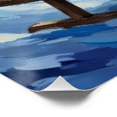 Mystical Black Cat Enchanted Winter Sled Christmas Poster (Ecke)