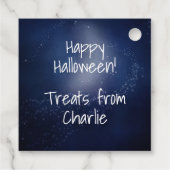 Mystical Black Cat Halloween-Geschenkegel Geschenkanhänger (Rückseite)