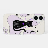 Mystical Black Cat iPhone Case - Hexliches Geschen 16 Hülle (Rückseite (Horizontal))