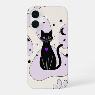 Mystical Black Cat iPhone Case - Hexliches Geschen 16 Hülle