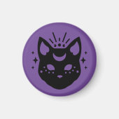 Mystical Black Cat Magnet (Vorne)
