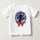 Mystical Black Cat Nighcape Baby T-shirt (Vorderseite)