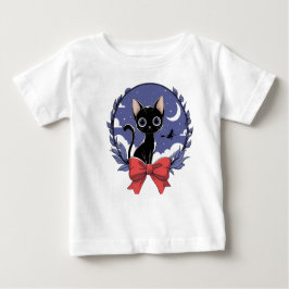 Mystical Black Cat Nighcape Baby T-shirt