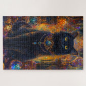 Mystical Black Cat Puzzle (Horizontal)