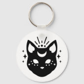 Mystical Black Cat Schlüsselanhänger (Vorderseite)