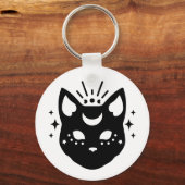 Mystical Black Cat Schlüsselanhänger (Vorderseite)