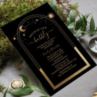 Mystical Black Gold Celestial Brautparty