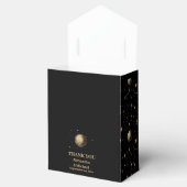 Mystical Black Gold Celestial Galaxy Wedding Geschenkschachtel (Geöffnet)